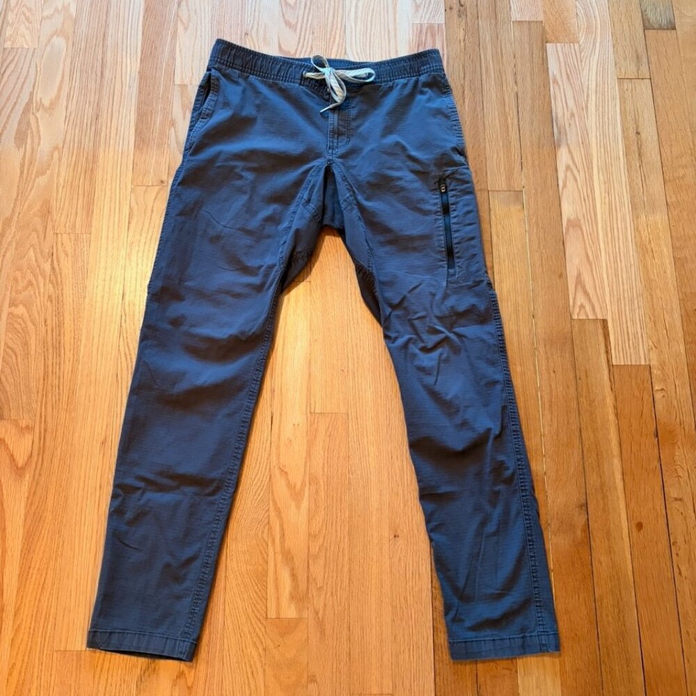 Vuori Ripstop Pants Mens Small Gray Elastic Waist Jogger Drawstring Outdoor